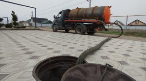 Говновоз в деле. Бочка после ремонта. Будни ассенизатора