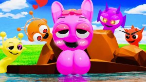 Веселье Пинки в горячих источниках? Коварный план Орена, Саймона и Рэдди! Спрунки мультфильм