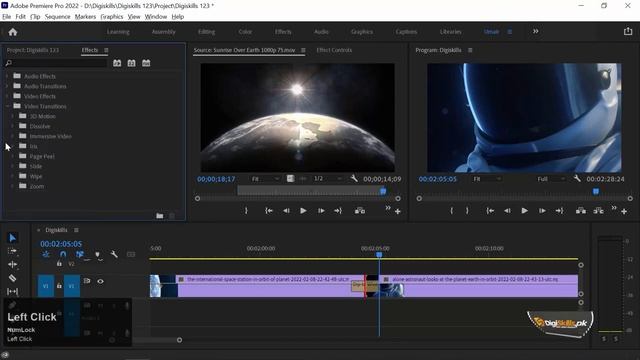 Topic 26 | Video Transitions In Premiere Pro | Video Editing Animation And Vlogging Course |Digkill