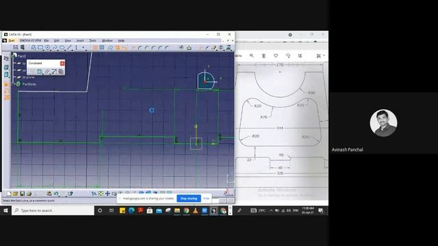 LECTURE:: 03- Learn CATIA V5 SKETCHING in Easy way. #2D Drawing. #FE_Digital Fabrication смотреть онлайн