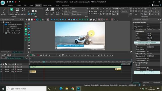 How to use the rectangle object in VSDC Free Video Editor? смотреть онлайн