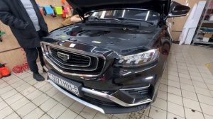 Geely Atlas Pro 2023 Замена маховика, камеры заднего вида, и ТО.