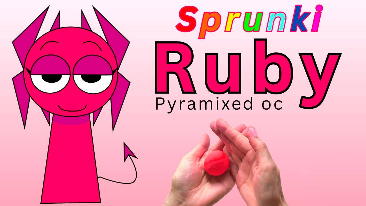 Рубиновая игрушка Sprunki из воздушно-сухой глины, проста поделка смотреть онлайн