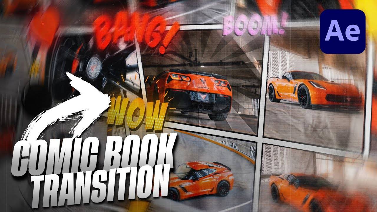 Создание перехода в стиле комиксов в After Effects смотреть онлайн