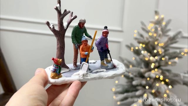 Декоративная фигурка 'Расчищаем дорожки', полистоун, 23 см, 23594-lemax