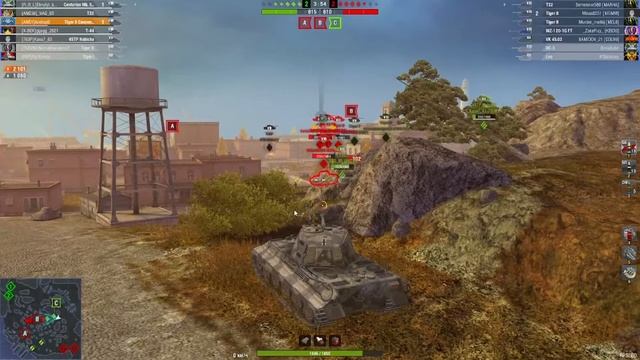 WoT Blitz - Tiger II, окружай и уничтожай, критика реплея | ZAF смотреть онлайн