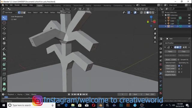 how to make a custom low poly tree in blender 2.80 смотреть онлайн