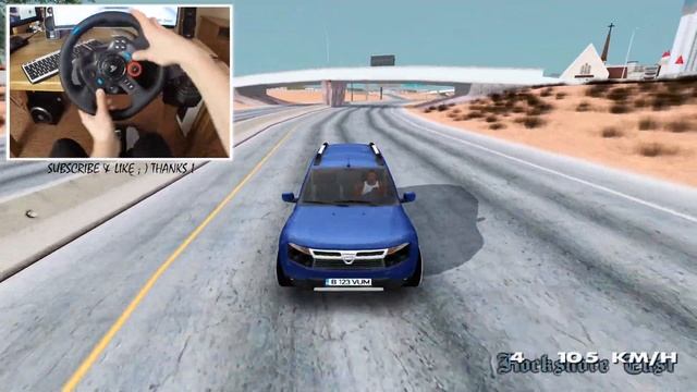 Dacia Duster 2010 GTA San Andreas 🚗 LOGITECH G29 Wheel смотреть онлайн