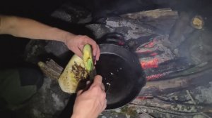 ANTONIO  BUILDING a complete STONE survival SHELTER!  Bushcraft & Fishing