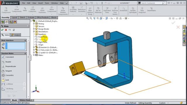 SolidWorks Tutorial - Flyout Feature Manager Design Tree смотреть онлайн