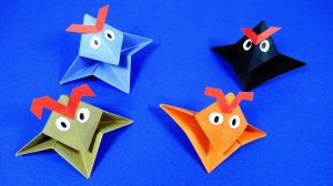 Как сделать птичку из бумаги. оригами из бумаги птичка