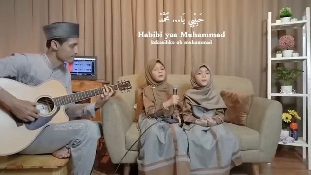 Habibi Ya Muhammad || Lyrics || Two Little Girls || #ytshorts  #viral #trending #shorts