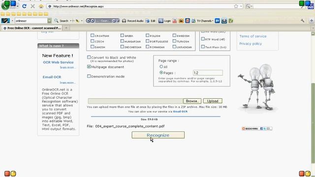 ONLINEOCR.net Convert any scanned or pdf doc into editable exactly same format word doc