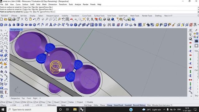Orient on surface | Rhino cad | Designerkaushu смотреть онлайн