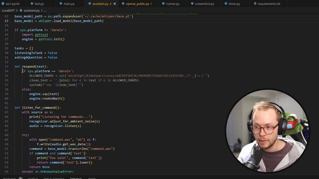 Make an Offline GPT Voice Assistant in Python смотреть онлайн