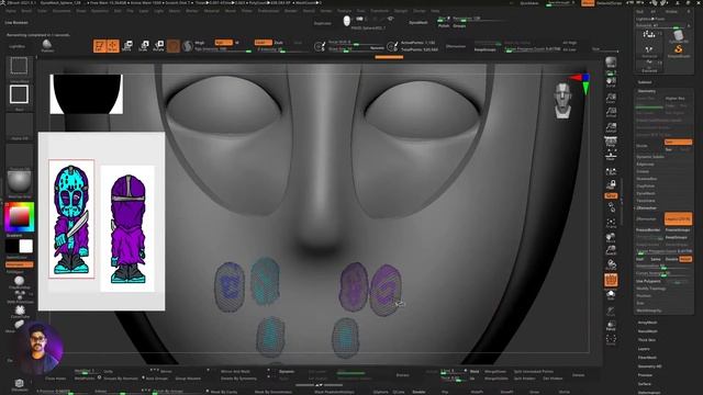 ZBRUSH TUTORIAL 3D MINIATURE modeling for 3d print Step by step смотреть онлайн