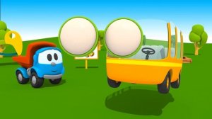 Грузовичок Лёва - машинки конструктор - Собираем автобус - Развивающий мультик для малышей