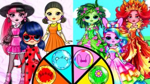 Ледибаг, Дракулаура, Эльза  стали Спрунки Стихии (incredibox Sprunki) | Бумажные Куклы и Сюрпризы