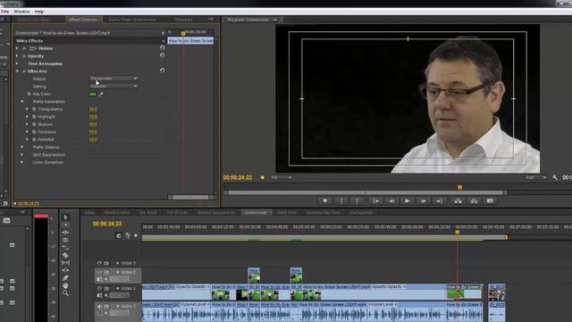 Adobe Premiere Pro Tip 17 "Green Screen ultra key Basic" NL смотреть онлайн