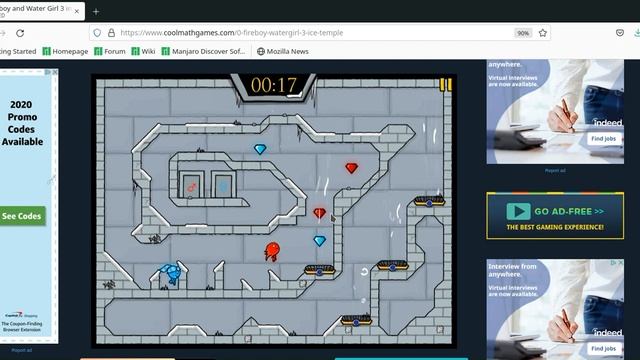 Speedrun Attempt - Fireboy And Watergirl 3 in the Ice Temple Level 10 (HTML5 1P Any% 100%) смотреть онлайн