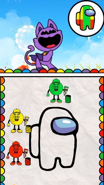 Test IQ challenge : Painting Among us color puzzle game - Challenging both coloring and jumping #2 смотреть онлайн