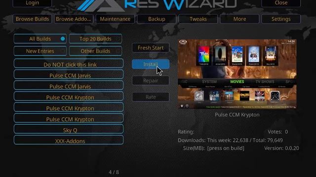 KODI 17.6 KRYPTON PULSE BUILD