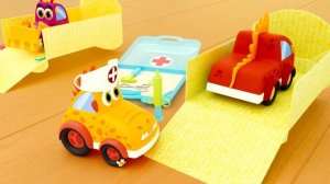 Машинки Мокас заболели! Детская песенка про доктора. Музыкальные мультики для детей