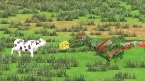 20 Mammoth Elephant Cow Gorilla vs 5 Giant Tiger Dinosaur Fight Baby Cow  Saved By Woolly Mammoth