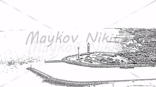 Sketch doodle style. Italy, Jesolo. Light House Faro di Piave Vecchia. Lido di Jesolo, is the beach смотреть онлайн