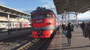 Поездка в электропоезде Эр9пк-189 по городу Красноярску | Железная дорога