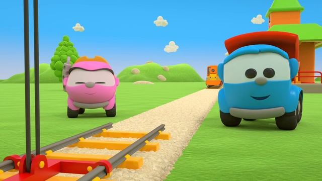 Грузовичок Лева и поезд! Песенки для малышей. Мультики про машинки смотреть онлайн