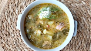 Щи. Рецепт с овсяной крупой, шпинатом.