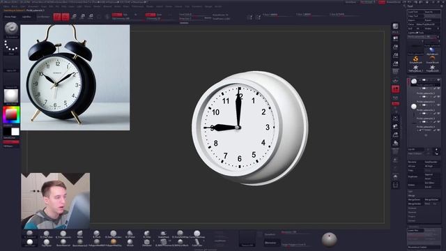 ZBrush Hard Surface Tutorial - Creating an Alarm Clock смотреть онлайн