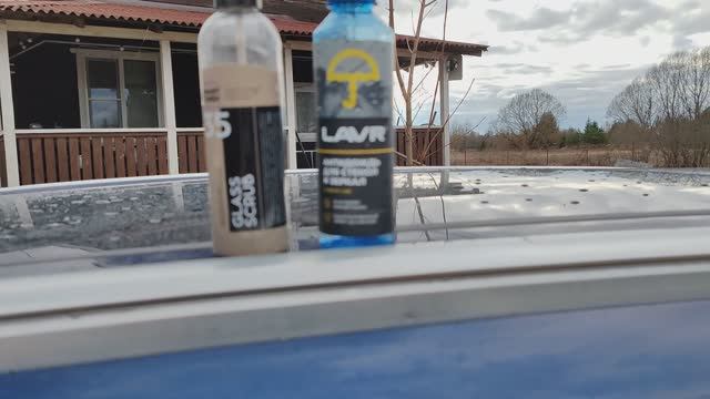 Результаты очистки стекла Chery Tiggo 8 PRO от водного камня Glass Scrub и нанесение анти дождя смотреть онлайн