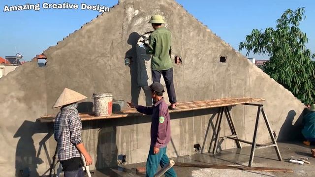 Excellent Cement Rendering Skills Finish Gable Roofs Quickly And Accurately смотреть онлайн