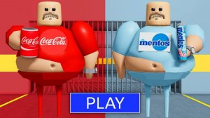 КОЛА BARRY ПРОТИВ МЕНТОС BARRY В BARRY PRISON RUN! New Scary Obby в РОБЛОКС