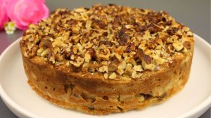 Сочный яблочный пирог. Без сахара! Без муки!