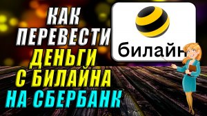 Как перевести деньги с билайна на сбербанк