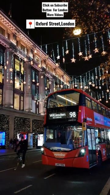 Christmas  Lights At Oxford Street, London | #shorts #london #uk #londonchristmas #oxfordstreet