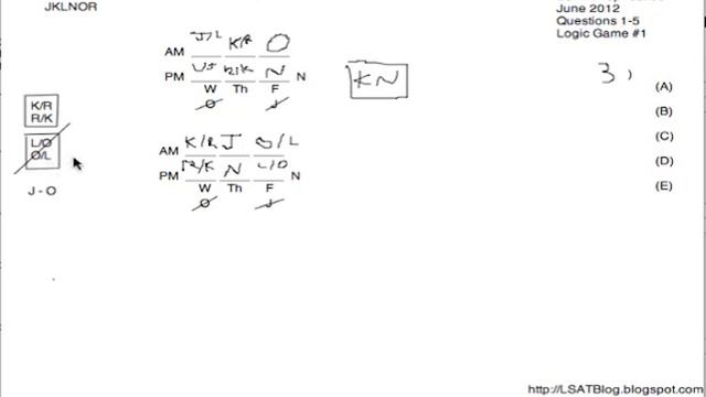 LSAT Blog - PrepTest 66 Logic Game 1 - Lab Sessions (June 2012) смотреть онлайн