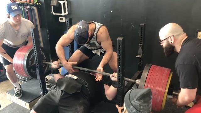 1,100lb Bench Press for 3 Reps in training