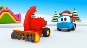 Развивающий мультфильм для малышей - Грузовичок Лёва и снегоуборочная машина