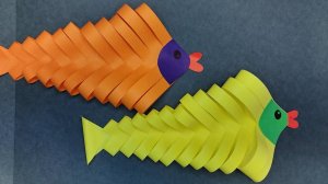 Как сделать рыбку из бумаги. Поделки из бумаги с детьми.