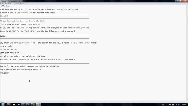 TDU2 BETA Tutorial (With Download-Link and Key) смотреть онлайн