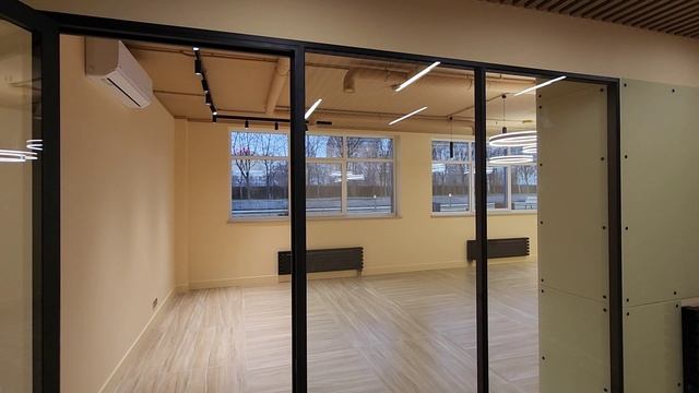 Каркасные перегородки с двойным остеклением для интерьера на Троицкой смотреть онлайн