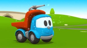 Грузовичок Лёва - машинки конструктор - Парковка для машинок - Развивающие мультфильмы