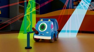 Басси упал с горки! Песенки для малышей — Мультики для детей Машинки Мокас