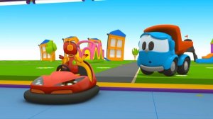 Грузовичок Лёва - машинки конструктор - Развивающие мультфильмы - Грузовичок Лева снегокат и машинки