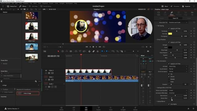 Video collage in Davinci Resolve смотреть онлайн