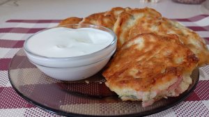 Оладьи с СЫРОМ и Колбасой. Отличный ЗАВТРАК или перекус!